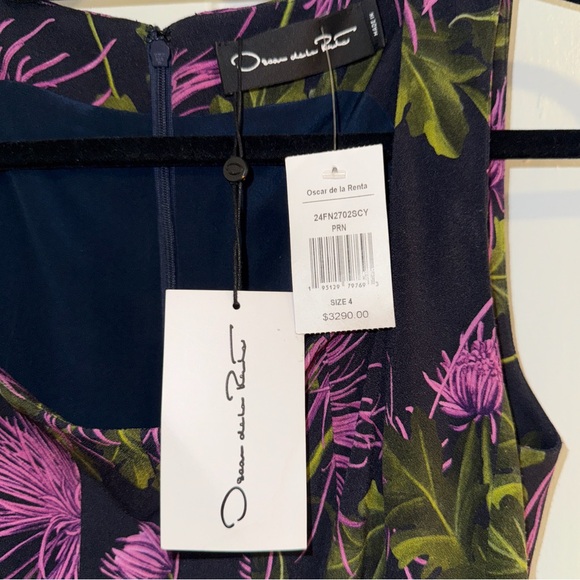 Oscar de la Renta Chrysanthemum Floral Midi Dress - Picture 8 of 12